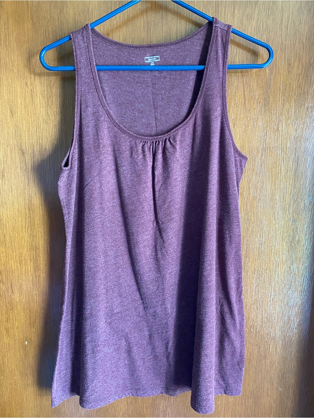 Gapbody Sleeveless Scoop Neck Tank Tunic in Plum